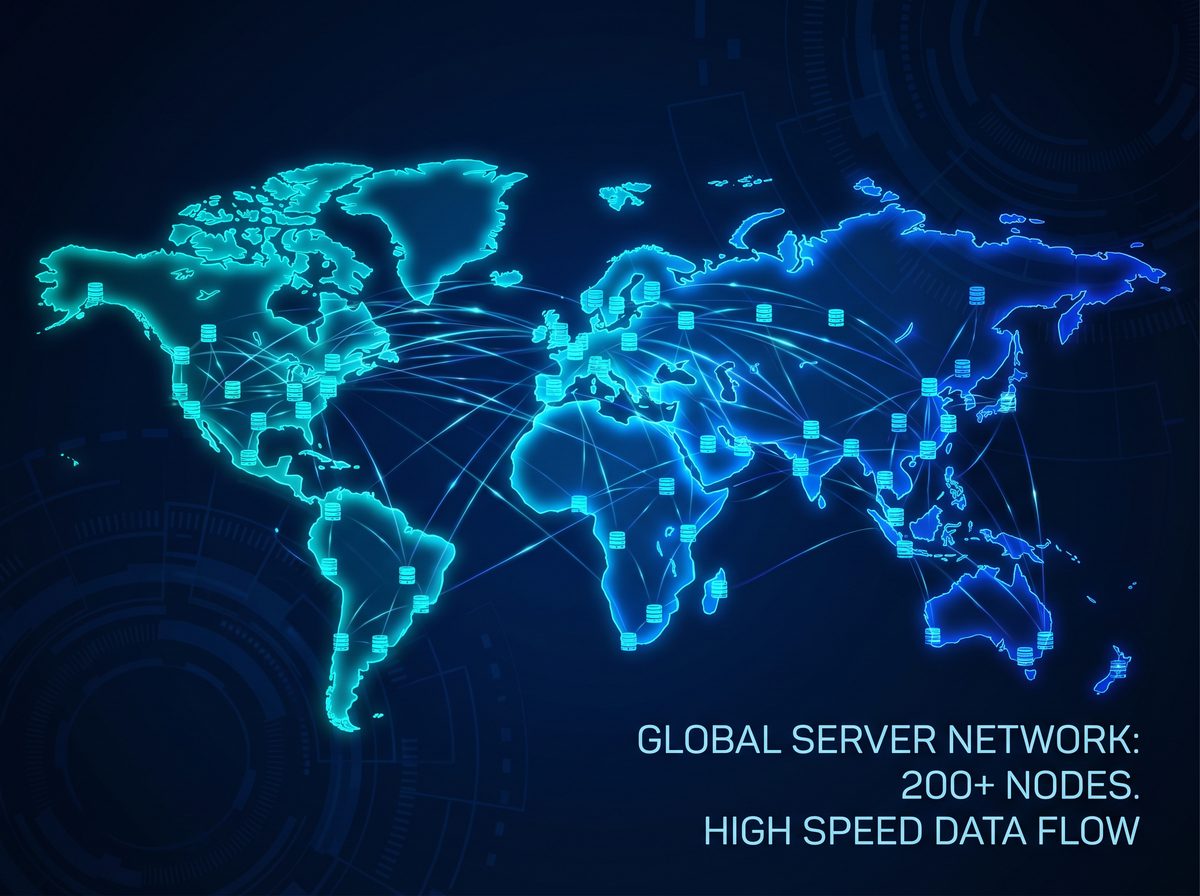 酶标加速器全球服务器节点分布图